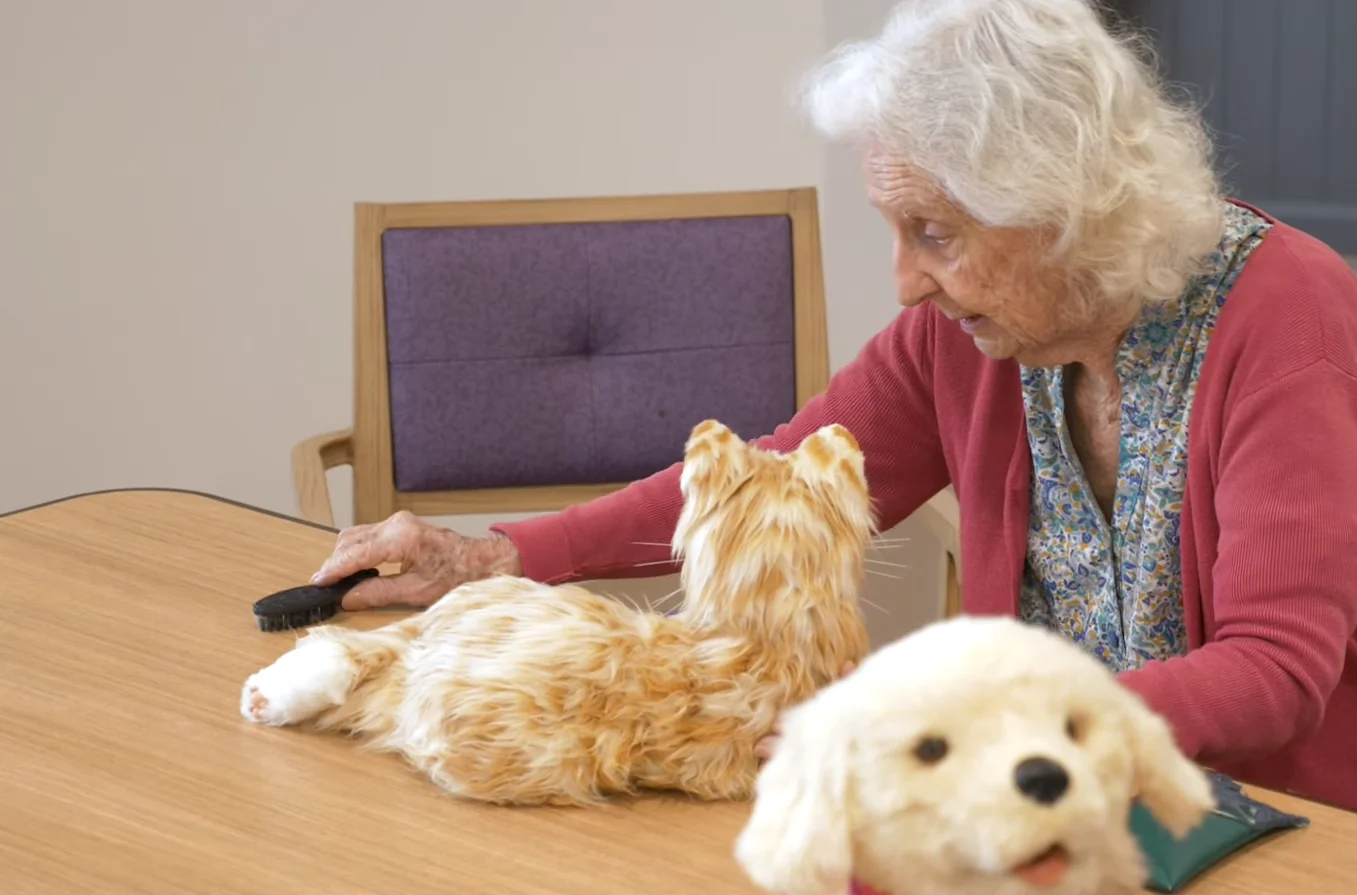 Robotic dog in library program